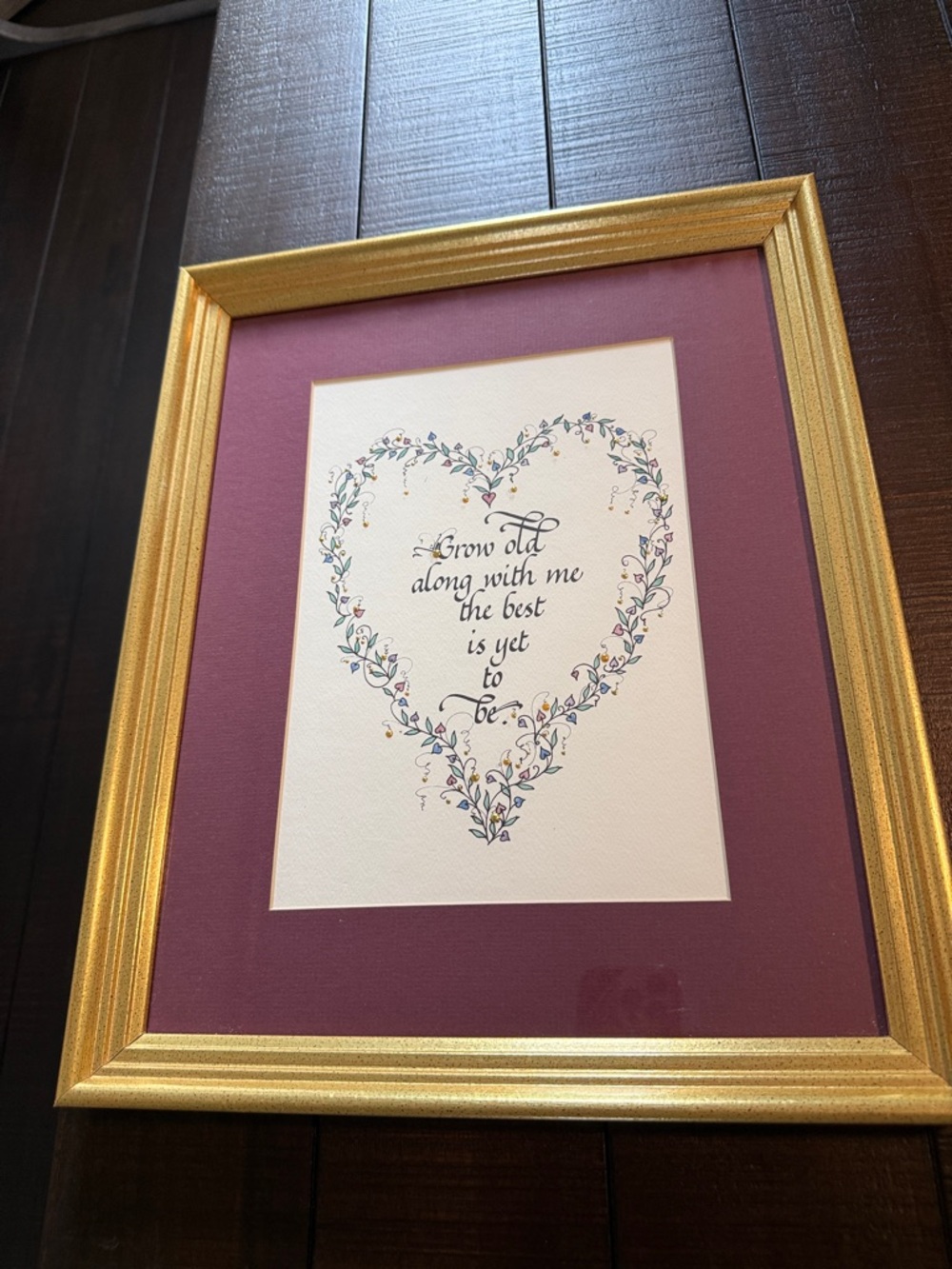 Framed picture heart